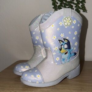 Kids Glittery Bluey Character Boots